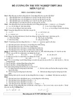 ĐỀ CƯƠNG ÔN THI TỐT NGHIỆP THPT 2011 MÔN VẬT LÍ PHầN I : DAO ĐỘNG CƠ HỌC pot