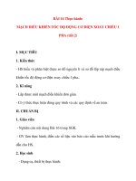 Giáo án Công Nghệ lớp 12: BÀI 16 Thực hành: MẠCH ĐIỀU KHIỂN TỐC ĐỘ ĐỘNG CƠ ĐIỆN XOAY CHIỀU 1 PHA(tt) pot