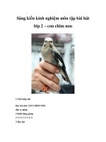 Sáng kiến kinh nghiệm môn tập bài hát lớp 2 – con chim non ppt