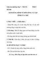 Giáo án sinh học lớp 7 - Tiết 53: THỰC HÀNH XEM BĂNG HÌNH VỀ ĐỜI SỐNG VÀ pdf