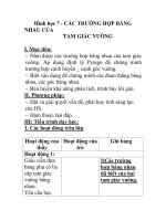 Hình học 7 - CÁC TRƯỜNG HỢP BẰNG NHAU CỦA TAM GIÁC VUÔNG pot