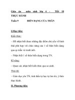 Giáo án môn sinh lớp 6 - Tiết 18 THỰC HÀNH ppsx