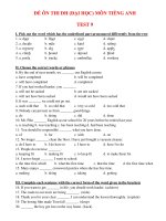 ĐỀ ÔN THI ĐH (ĐẠI HỌC) MÔN TIẾNG ANH TEST 9 pot