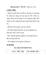 Sinh học lớp 9 - Tiết 20 - Kiểm tra 1 tiết pps