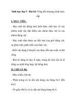 Sinh học lớp 9 - Bài 64: Tổng kết chương trình toàn cấp potx