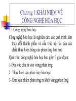 Chương 1:KHÁI NIỆM VỀ CÔNG NGHỆ HÓA HỌC ppt
