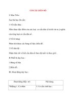 Giáo án Địa Lý lớp 10: CƠ CẤU DÂN SỐ ppt