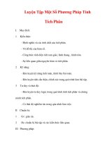 Giáo án Giải tích 12 ban tự nhiên : Tên bài dạy : Luyện Tập Một Số Phương Pháp Tính Tích Phân pps