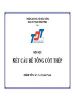 KẾT CẤU BÔ TÔNG CỐT THÉP - CHƯƠNG 1 pptx