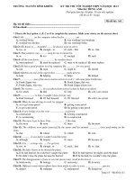 KỲ THI THỬ TÔT NGHIỆP THPT NĂM HỌC 10-11 Môn thi: TIẾNG ANH - Mã đề thi: 161 pps