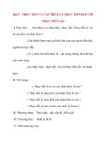 Giáo án Công Dân lớp 10: Bài:7 THỰC TIỄN VÀ VAI TRÒ CỦA THỰC TIỄN ĐỐI VỚI NHẬN THỨC (tt) ppsx
