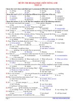 ĐỀ ÔN THI ĐH (ĐẠI HỌC) MÔN TIẾNG ANH TEST 13 potx