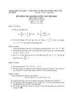 Đề kiểm tra môn toán học kì 2 môn toán 12 doc