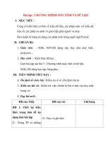 Giáo án Tin Học lớp 8 Ban Tự Nhiên: Bài tập : CHƯƠNG TRÌNH MÁY TÍNH VÀ DỮ LIỆU pps