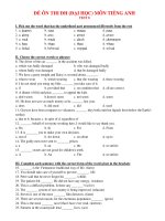 ĐỀ ÔN THI ĐH (ĐẠI HỌC) MÔN TIẾNG ANH TEST 8 pdf