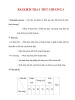 Giáo án Toán 12 ban cơ bản : Tên bài dạy : BÀI KIỂM TRA 1 TIẾT CHƯƠNG I pps