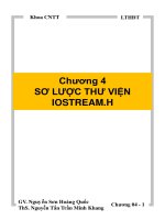 Chương 4 SƠ LƯỢC THƯ VIỆN IOSTREAM.H ppsx