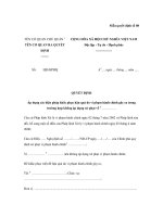 Mẫu quyết định số 08: Quyết định áp dụng các biện pháp khắc phục hậu quả do vi phạm hành chính gây ra trong trường hợp không áp dụng xử phạt pdf