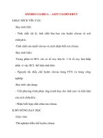 Giáo án Hóa Học lớp 10: HYDRO CLORUA – AXIT CLOHYDRYT doc