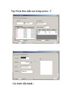 Tạo Form theo mẫu sau trong access - 3 ppt