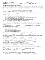 Kiểm tra: 1 tiết - Trường THPT Cao Bá Quát - Số 2 pps