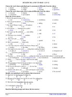 ĐỀ KIỂM TRA ANH VĂN HKII - LẦN 12 docx