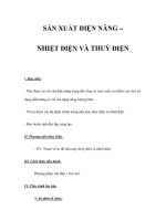 SẢN XUẤT ĐIỆN NĂNG – NHIỆT ĐIỆN VÀ THUỶ ĐIỆN pptx