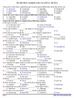 ÔN THI TRẮC NGHIỆM ANH VĂN LỚP 12 - ĐỀ SỐ 6 potx