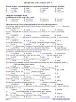 ĐỀ KIỂM TRA ANH VĂN HKII - LẦN 11 ppsx