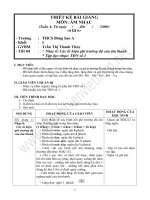 THIẾT KẾ BÀI GIẢNG MÔN: ÂM NHẠC LỚP 6 - TIẾT 4 pps