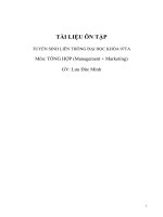 Môn: TỔNG HỢP (Management + Marketing) GV: Lưu Đức Minh pps