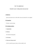 Unit 7: My neighborhood.Period 40: Lesson 1: Getting started, Listen and read potx