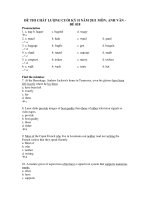 ĐỀ THI CHẤT LƯỢNG CUỐI KỲ II NĂM 2011 MÔN: ANH VĂN ĐỀ 018 pot