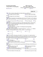 Kiểm tra học kì II Môn: Vật Lý 12 Ban Cơ Bản - Trường THPT BC Trần Hưng Đạo - Mã đề: 241 docx