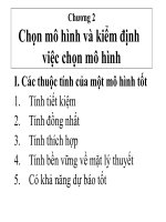 Chương 2 Chọn mô hình và kiểm định việc chọn mô hình pptx
