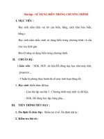 Giáo án Tin Học lớp 8 Ban Tự Nhiên: Bài tập : SỬ DỤNG BIẾN TRONG CHƯƠNG TRÌNH pdf