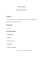 Unit 5: Study habits.Period 31: Lesson 5: Write pot