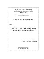 Khảo sát tính chất nhiệt phát quang của ruby tổng hợp