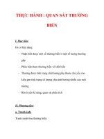 Giáo án Sinh học lớp 9 : Tên bài dạy : THỰC HÀNH : QUAN SÁT THƯỜNG BIẾN potx