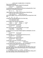 ĐỀ ÔN TRẮC NGHIỆM SÓNG VÀ ÁNH SÁNG doc