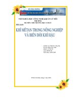Khí mêtan trong nông nghiệp và biến đổi khí hậu