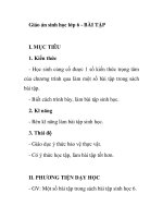 Giáo án sinh học lớp 6 - BÀI TẬP ppsx