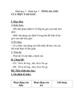 Hình học 7 - Hình học 7 - TỔNG BA GÓC CỦA MỘT TAM GIÁC pps