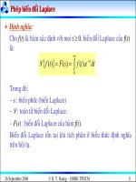 Bài giảng lý thuyết điều khiển tự động - Mô hình toán học, hệ thống điều khiển liên tục part 2 pdf