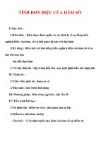 Giáo án Giải tích 12 ban tự nhiên : Tên bài dạy : TÍNH ĐƠN ĐIỆU CỦA HÀM SỐ pptx