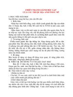 Giáo án Lịch Sử lớp 10: CHIẾN TRANH GIÀNH ĐỘC LẬP CỦA CÁC THUỘC ĐỊA ANH Ở BẮC MĨ pps