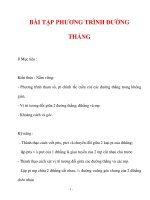 Giáo án HÌnh học 12 ban tự nhiên : Tên bài dạy : BÀI TẬP PHƯƠNG TRÌNH ĐƯỜNG THẲNG ppsx