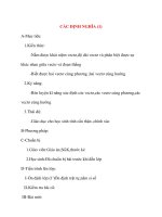 Giáo án Hình Học lớp 10: CÁC ĐỊNH NGHĨA (1) ppt