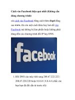 Cách vào Facebook hiệu quả nhất (Không cần dùng chương trình) oài cách vào pot
