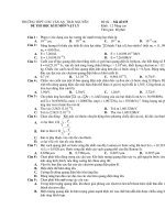 ĐỀ THI HỌC KÌ II MÔN VẬT LÝ - Mã đề:155 pdf